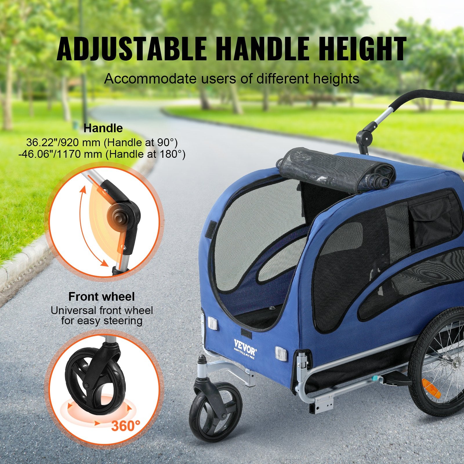 Hondenfietskar 2-in-1 — Tot 45 kg