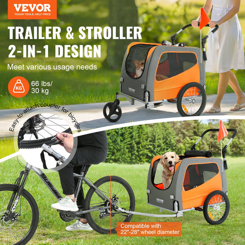 Hondenfietskar 2-in-1 — Tot 30 kg