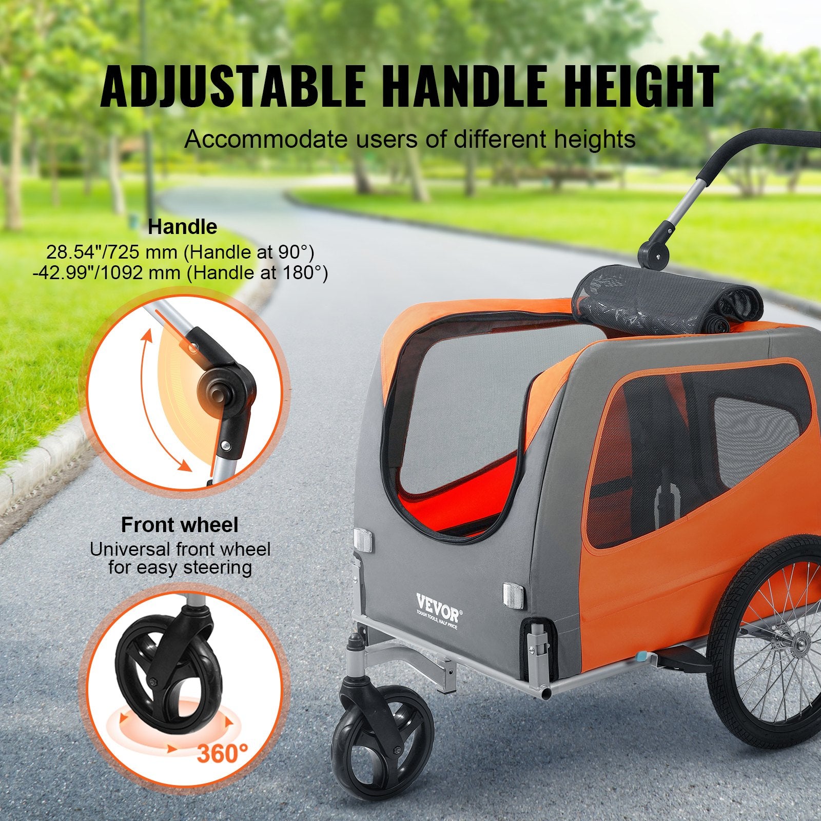 Hondenfietskar 2-in-1 — Tot 30 kg